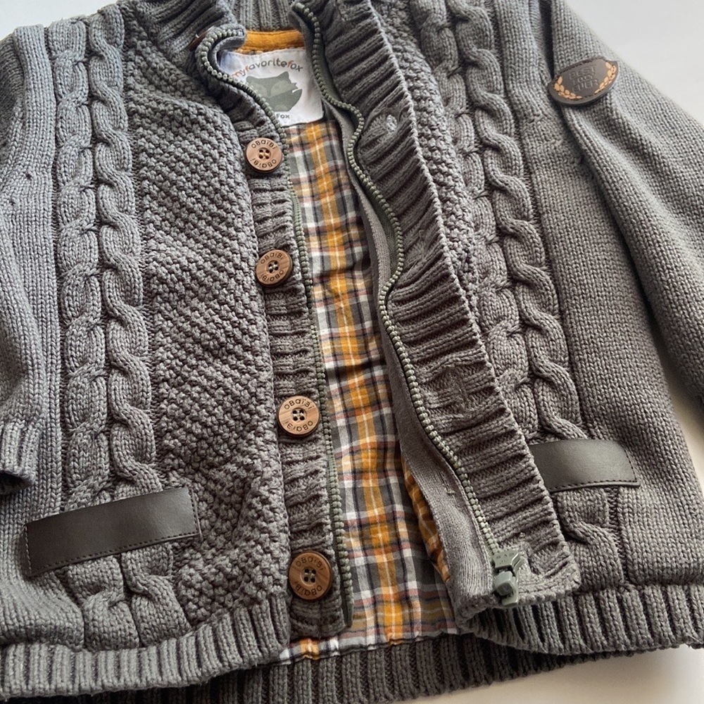 My Favorite Fox Toddler Zip Up Sweater Jacket Toddler
